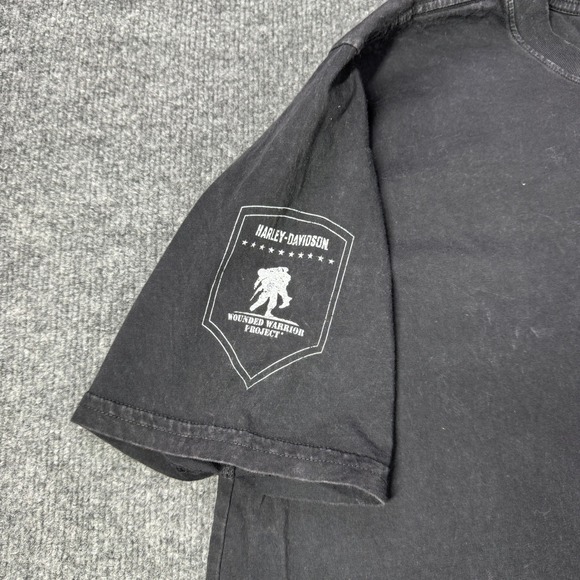 Harley Davidson Shirt Men M Black Operation Personal Freedom Wounded Warrior Tee - Picture 5 of 12